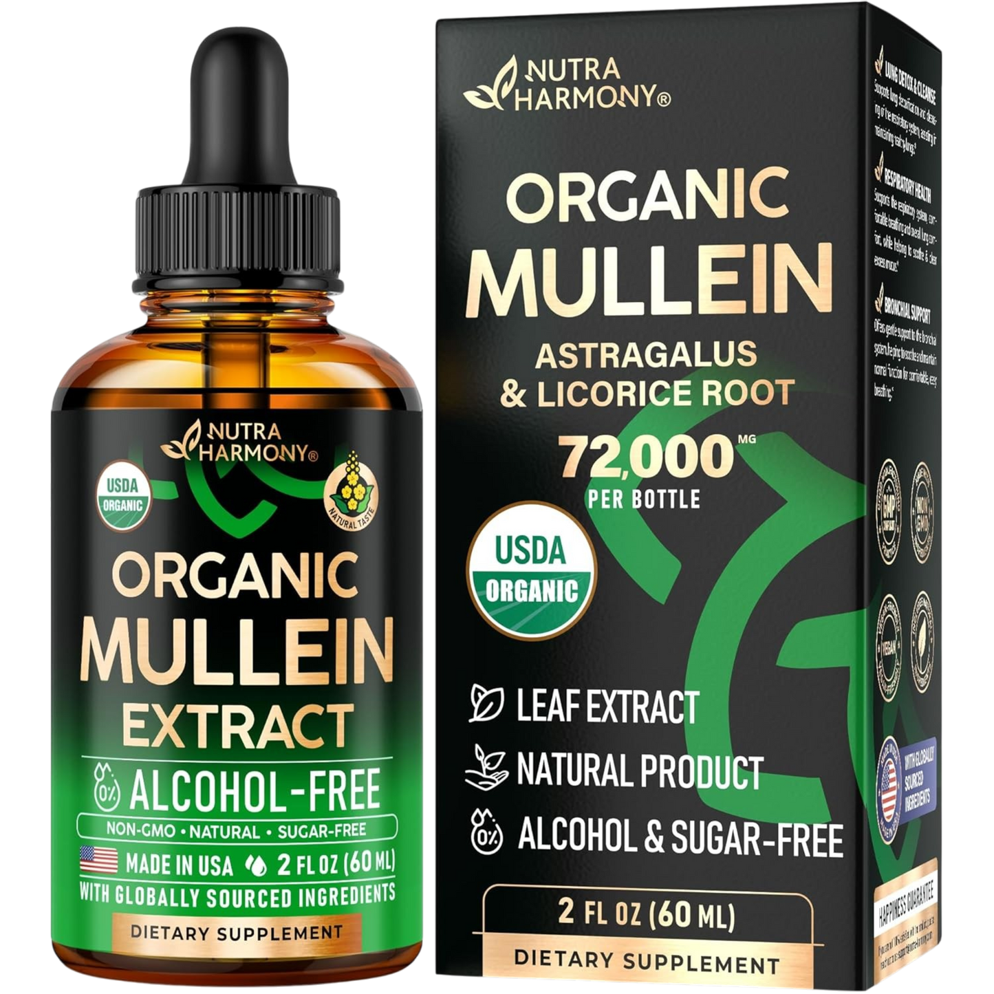 USDA Organic Mullein Drops for Lungs