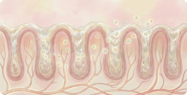 Deteriorated intestinal villi