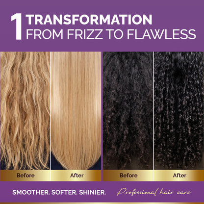 Anti-Frizz Hair Oil for Dry, Curly & Damaged Hair – Hair Treatment, 3.4oz