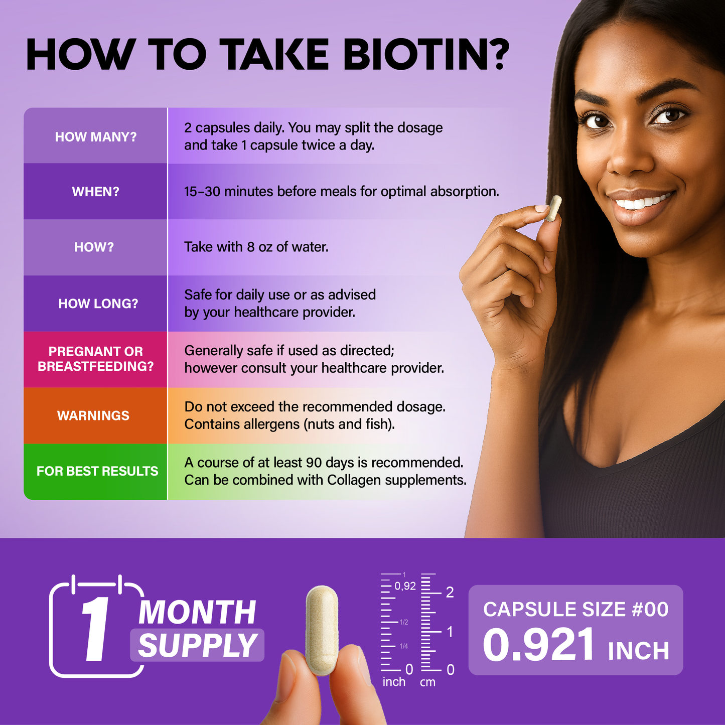 Biotin Collagen & Keratin | Hair Skin & Nails Vitamins
