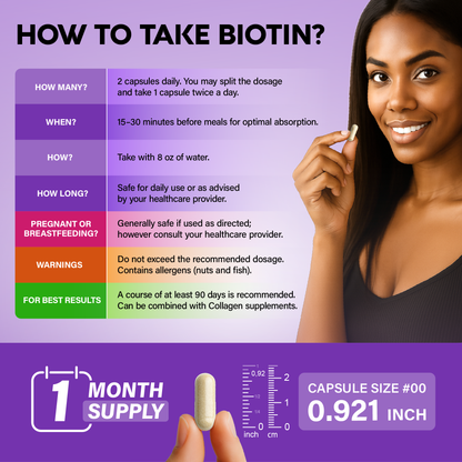 Biotin Collagen & Keratin | Hair Skin & Nails Vitamins