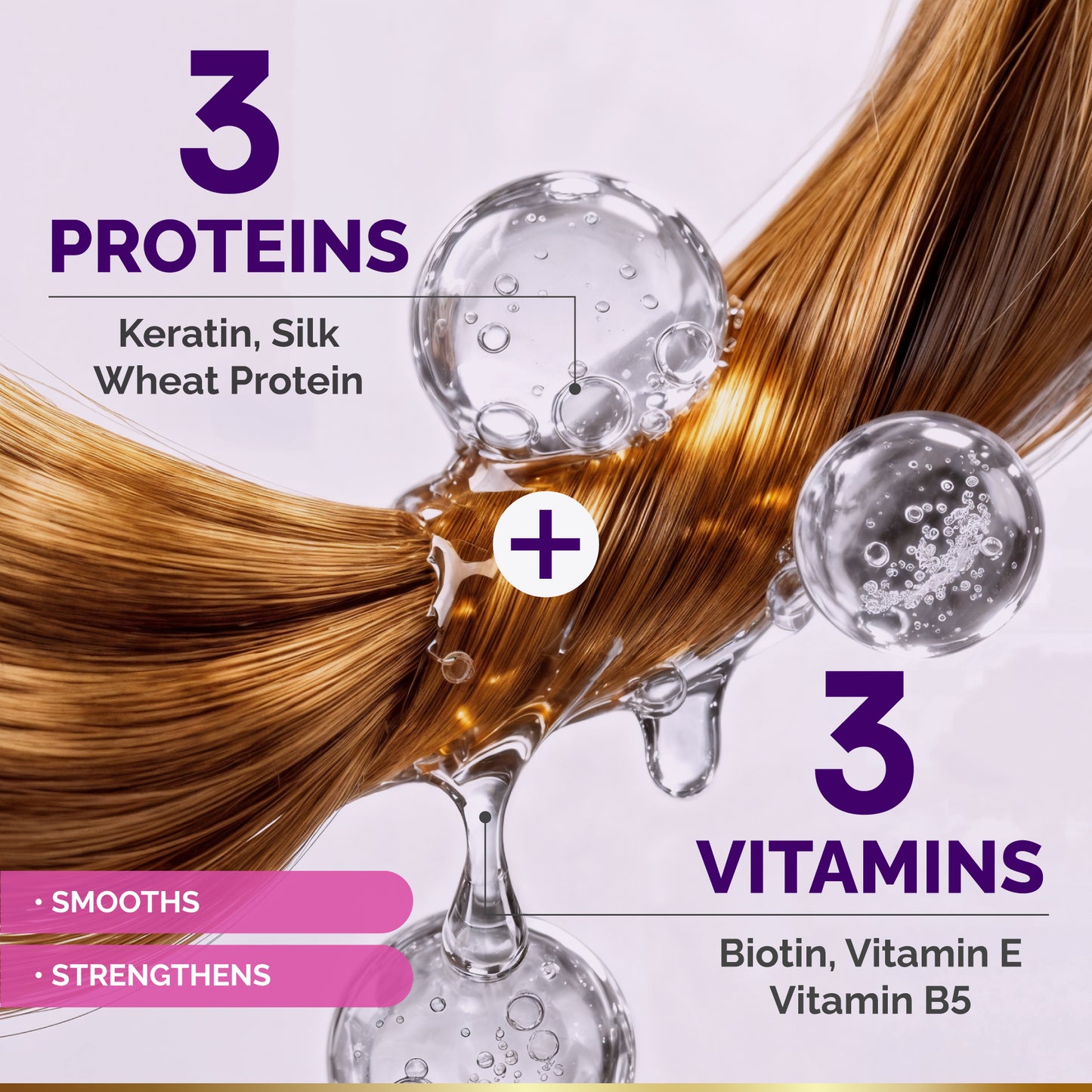 Anti-Frizz Hair Oil for Dry, Curly & Damaged Hair – Hair Treatment, 3.4oz