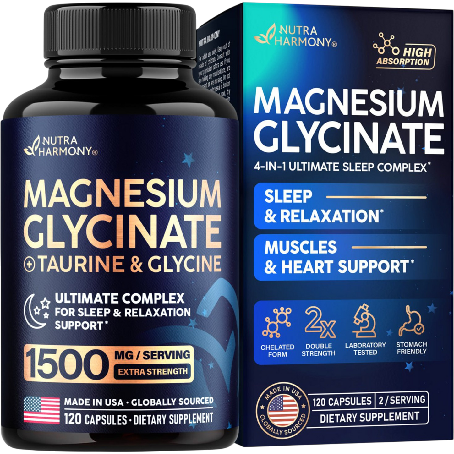 Magnesium Glycinate with Glycine and Taurine for Sleep & Relaxation Support
