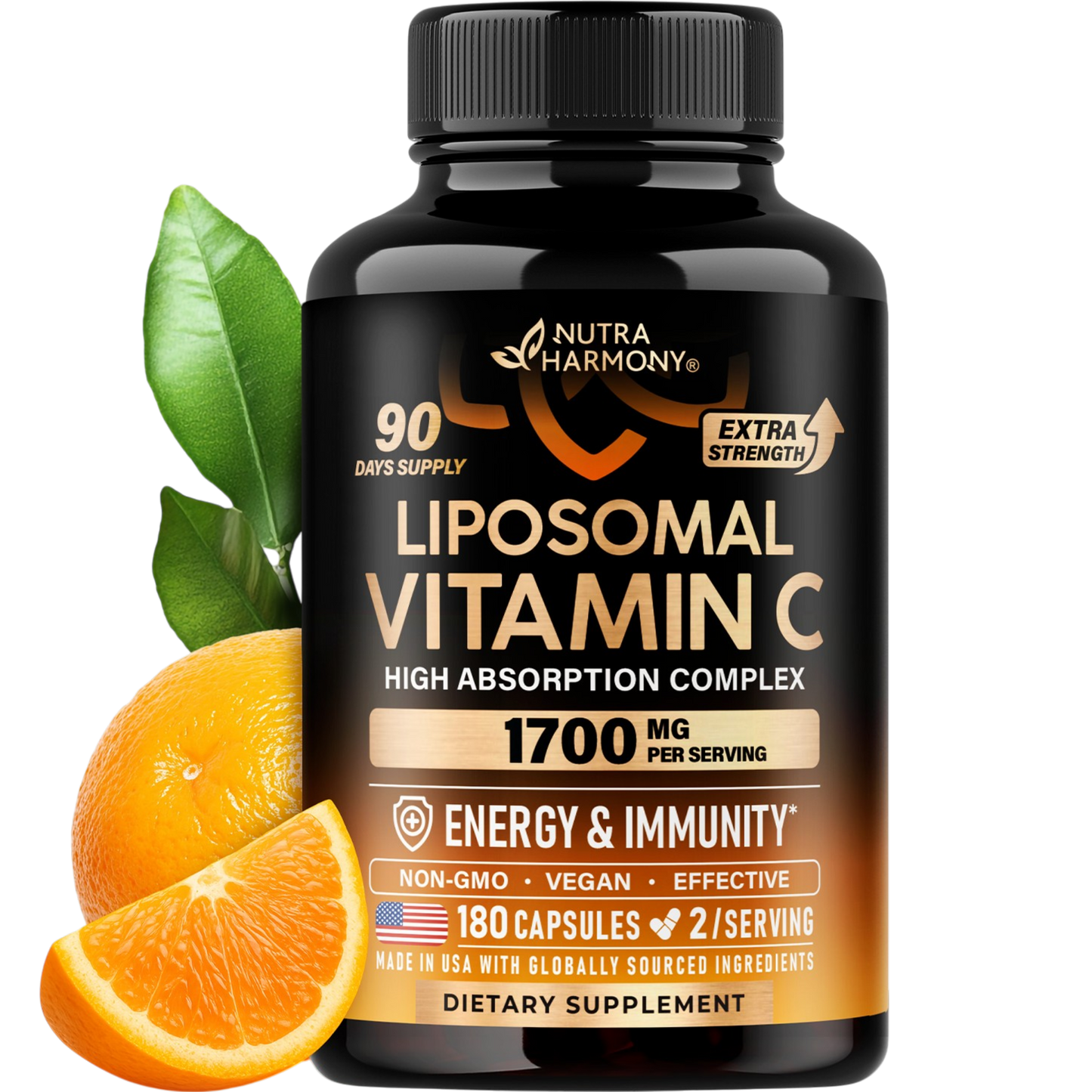 Liposomal Vitamin C 1700 mg - High Absorption Fat Soluble Complex