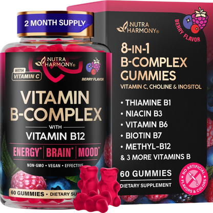 Sugar-free Vitamin B-Complex Gummies with Vitamin B12