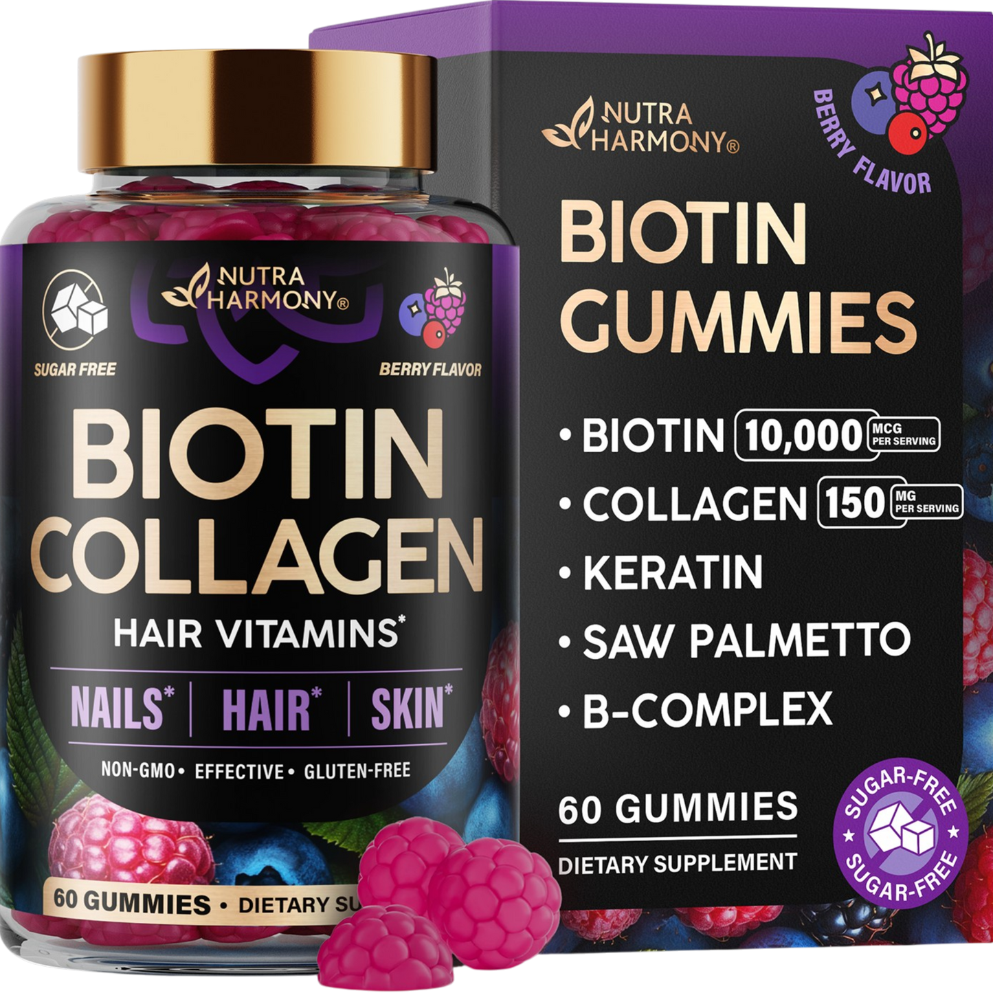Biotin, Collagen & Keratin | Hair, Skin & Nails Gummies