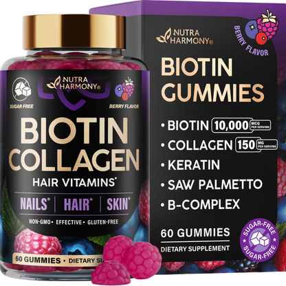 Biotin, Collagen & Keratin | Hair, Skin & Nails Gummies