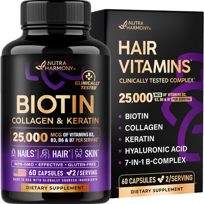 Biotin Collagen & Keratin | Hair Skin & Nails Vitamins