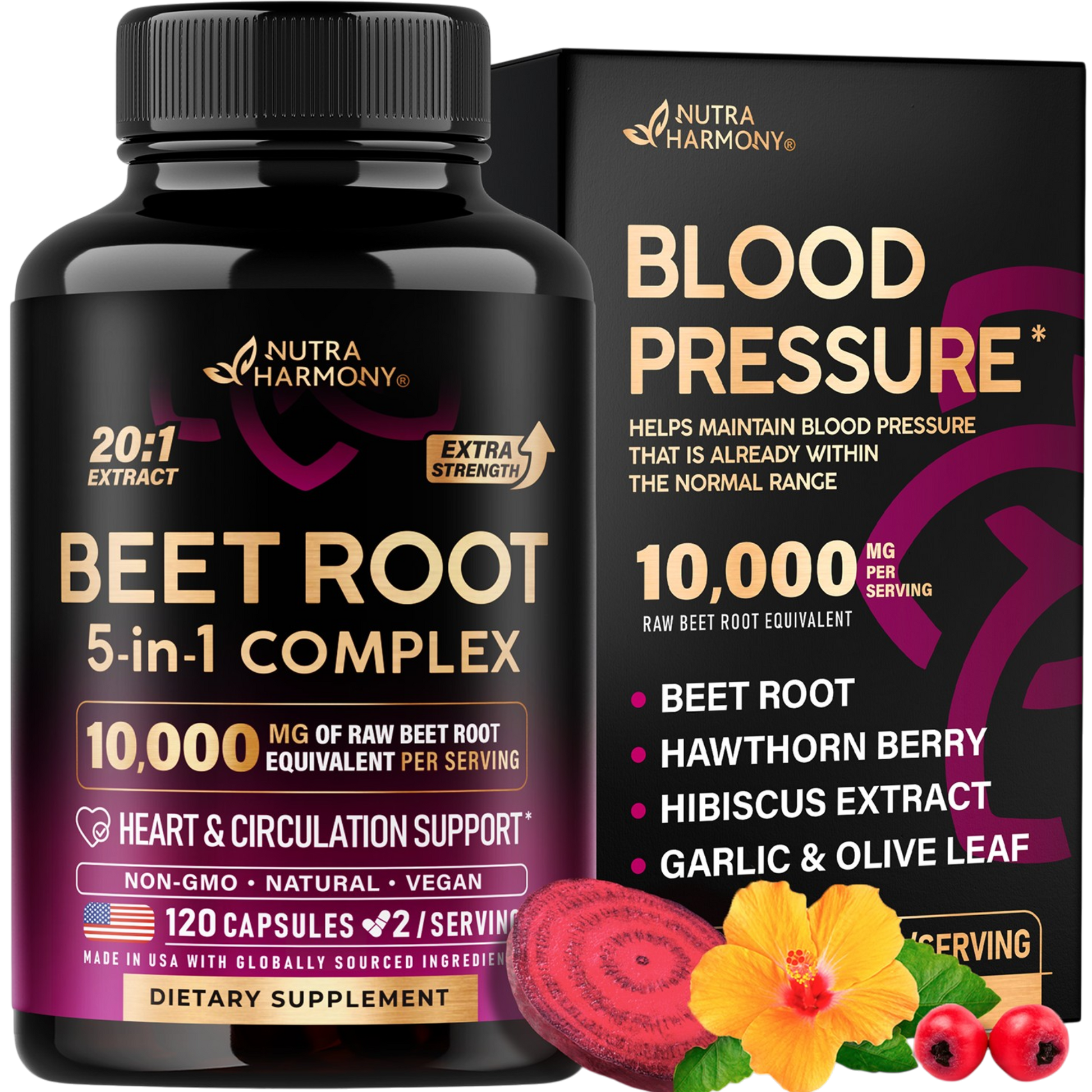 harmony herbicide for sale Beet Root 5-in-1 Complex Capsules - Healthy Blood Pressure Support Supplement** for Heart & Circulation Support