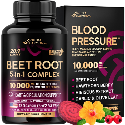 Beet Root 5-in-1 Complex Capsules for Heart & Circulation Support