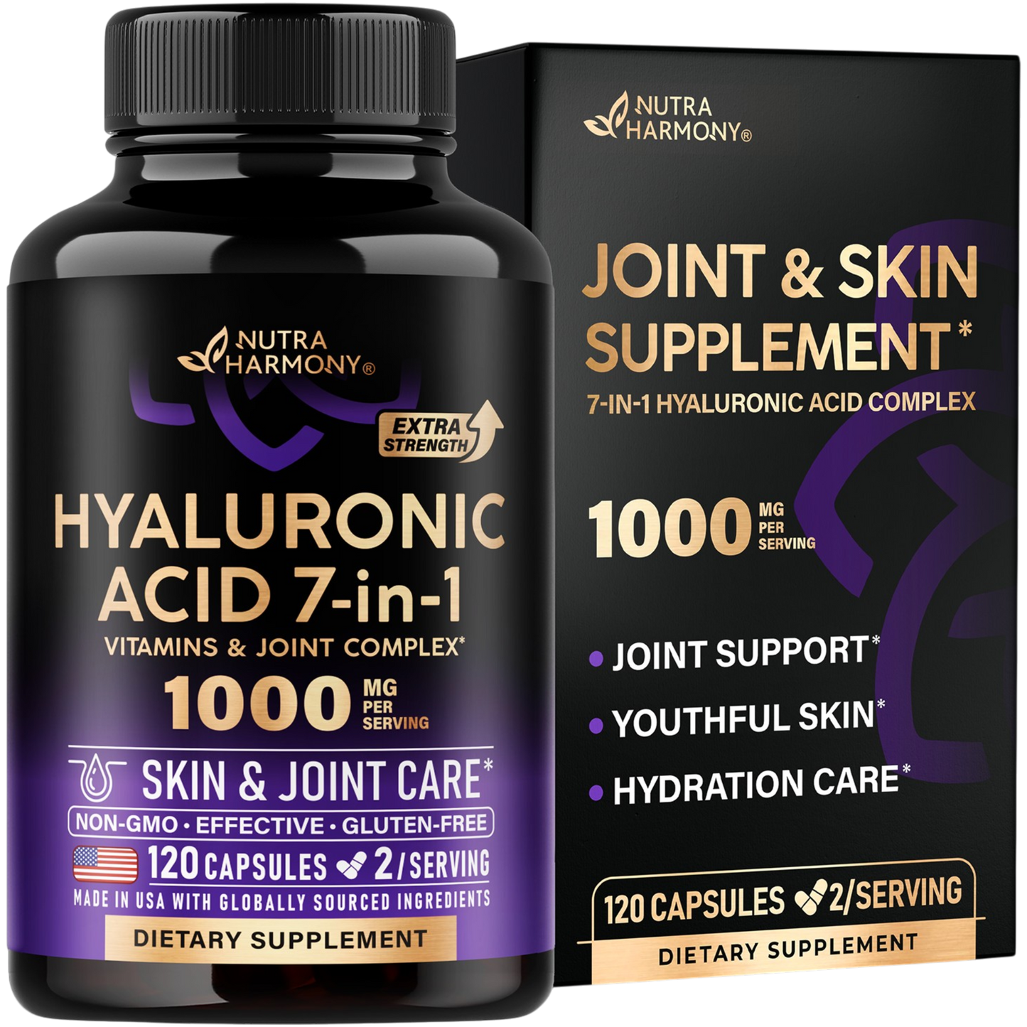 Hyaluronic Acid Supplement Complex 7-in-1 for Skin Hydratation & Joint Comfort