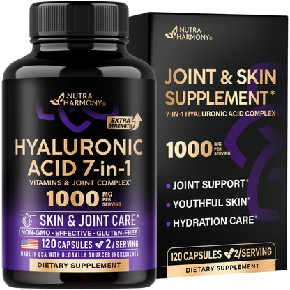 Hyaluronic Acid Supplement Complex 7-in-1 for Skin Hydratation & Joint Comfort