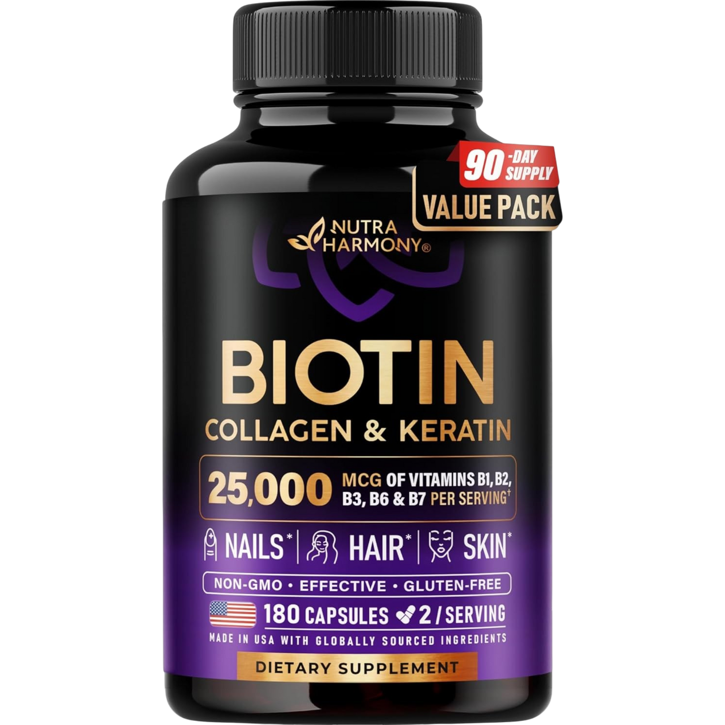 Biotin Collagen & Keratin | Hair Skin & Nails Vitamins
