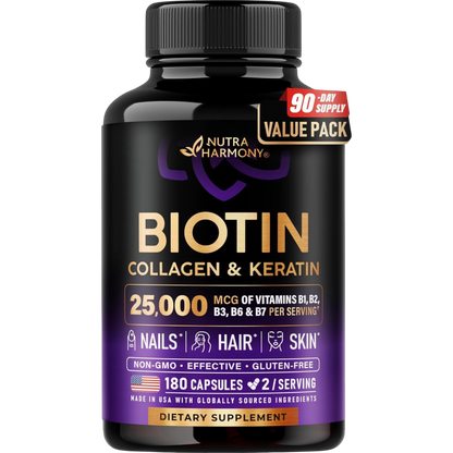 Biotin Collagen & Keratin | Hair Skin & Nails Vitamins