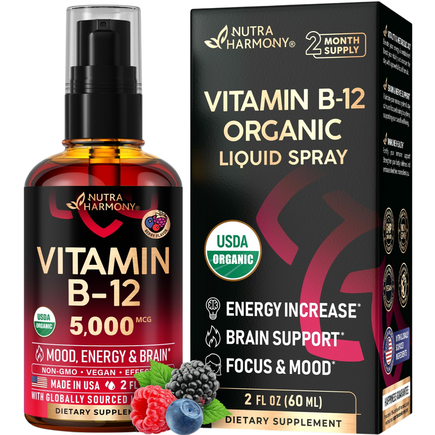 USDA Organic Vitamin B12 Spray