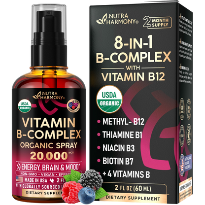 USDA Organic Vitamin B-Complex Liquid Spray