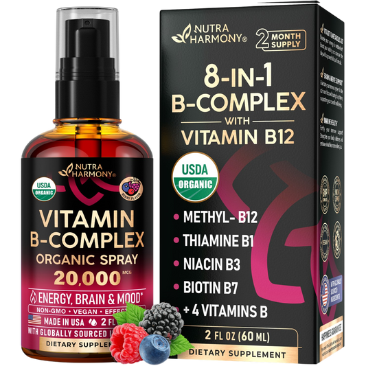 USDA Organic Vitamin B-Complex Liquid Spray