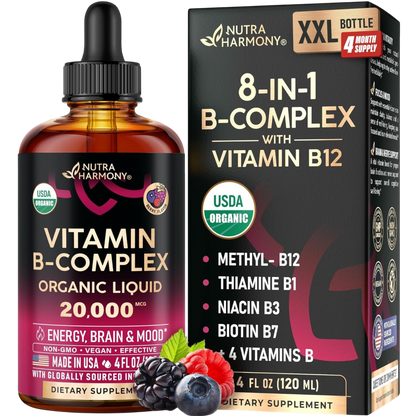 USDA Organic Vitamin B-Complex Liquid Drops