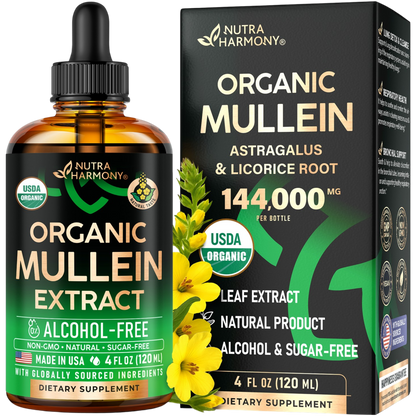 USDA Organic Mullein Drops for Lungs