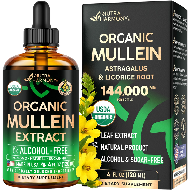 USDA Organic Mullein, Licorice & Astragalus Lung Complex Liquid Drops
