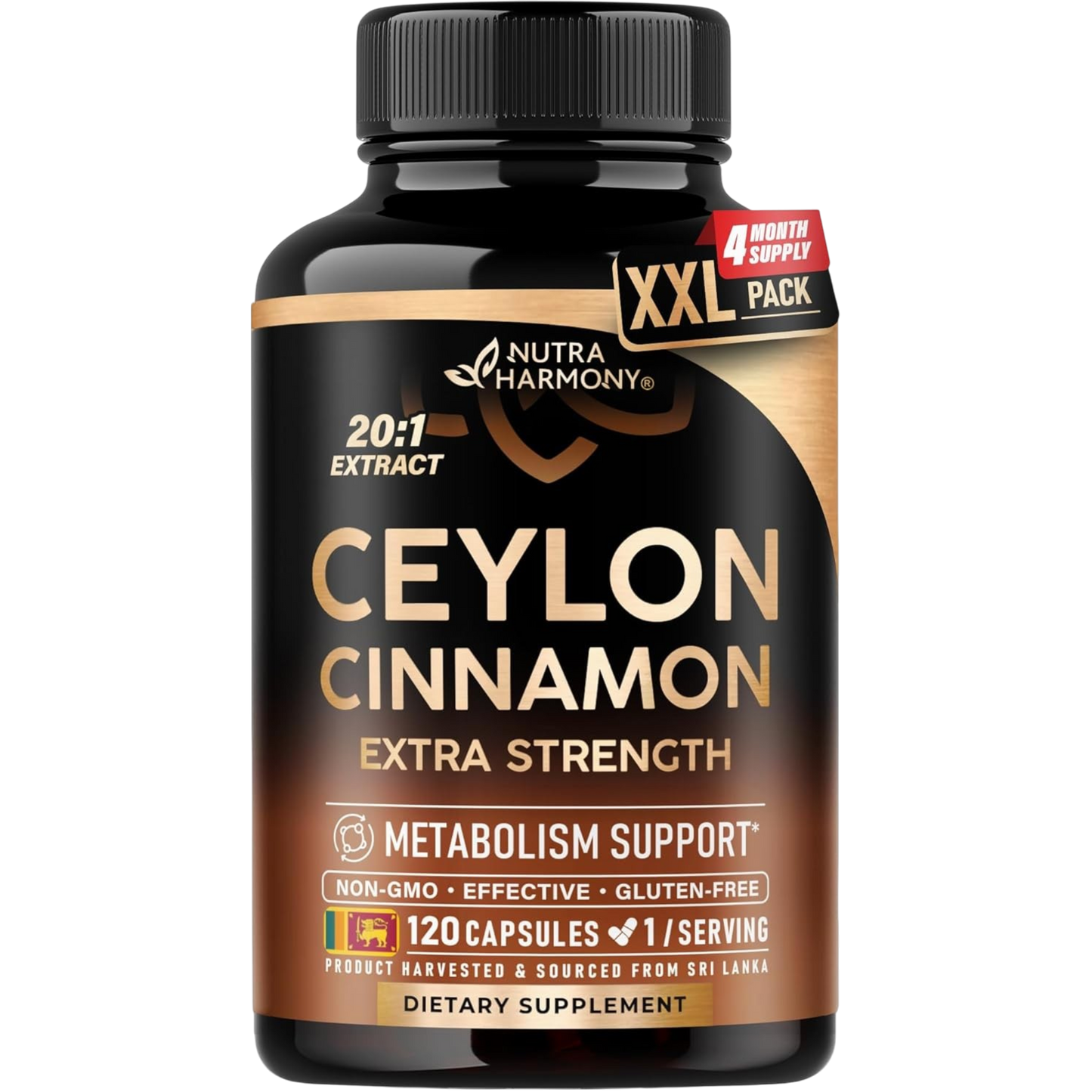 Ceylon Cinnamon 20:1 Extract | Extra Strength Capsules