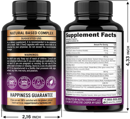 Menopause Supplement for Women with Dong Quai, Black Cohosh, Prebiotics & Probiotics