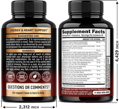 Berberine, Ceylon Cinnamon, Turmeric, ACV & Bitter Melon Complex Capsules