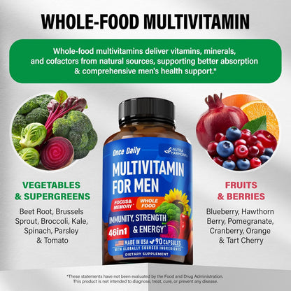 Complete 46-in-1 Multivitamin for Men | 90 Capsules, 90-Day Supply