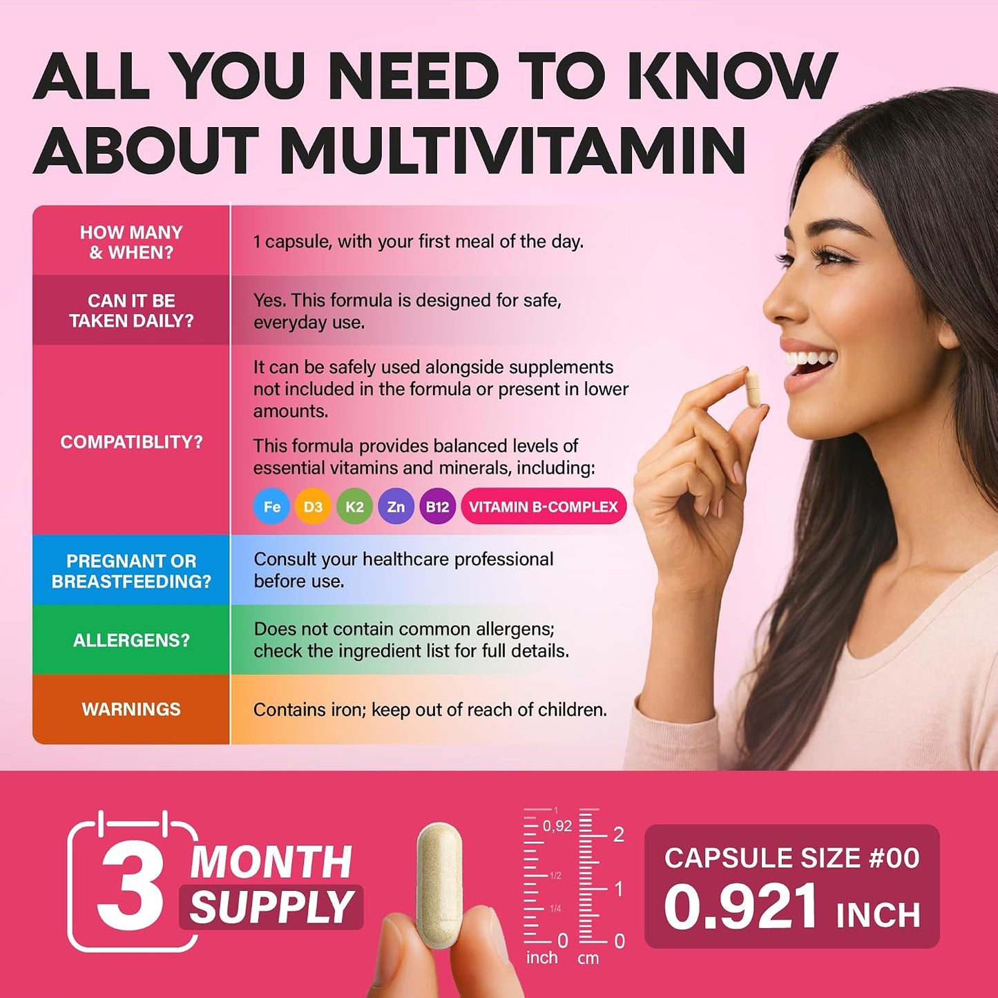 Complete 47-in-1 Multivitamin for Women | 90 Capsules, 90-Day Supply