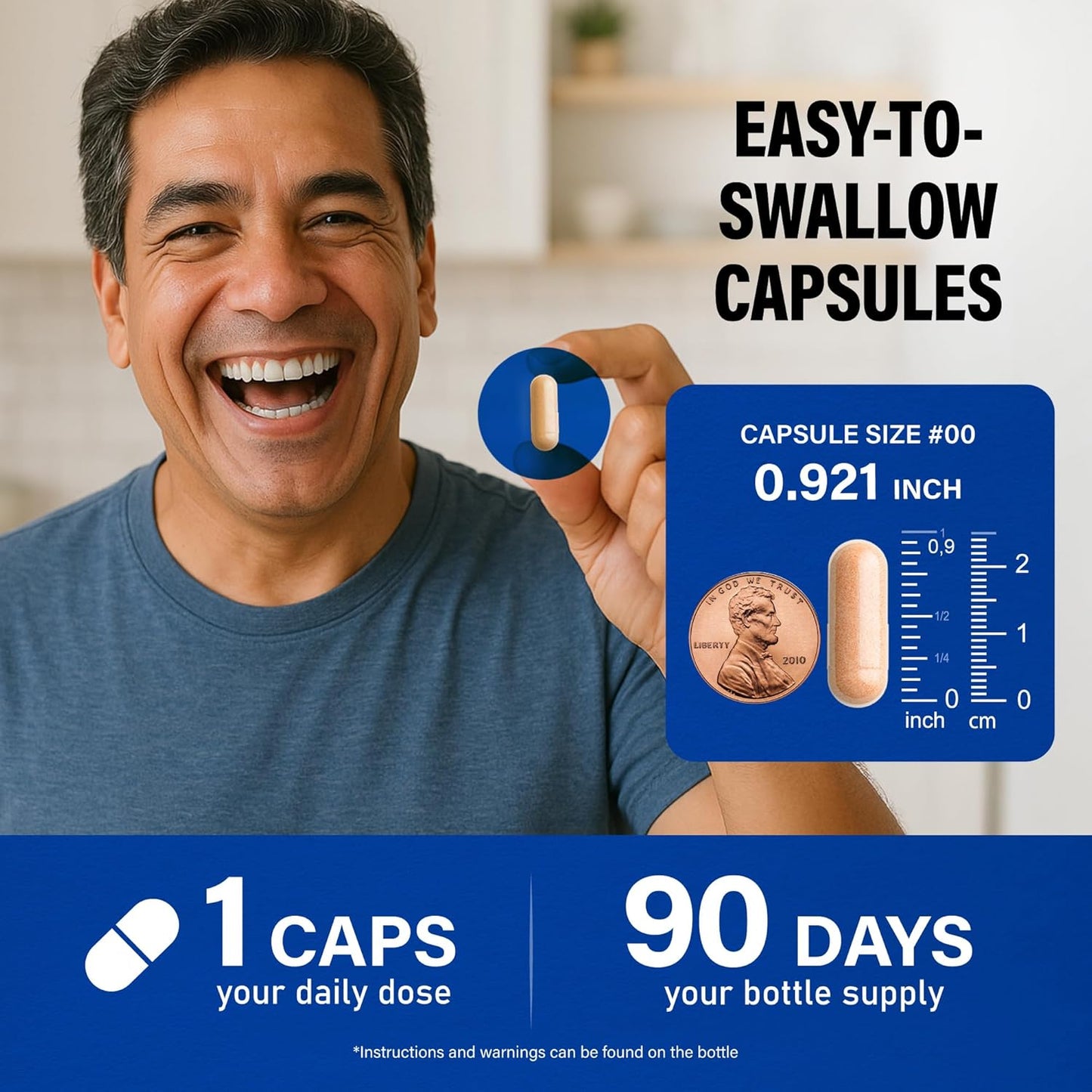 Complete 46-in-1 Multivitamin for Men | 90 Capsules, 90-Day Supply