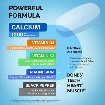 Calcium 1200 mg with Vitamin D3&K2