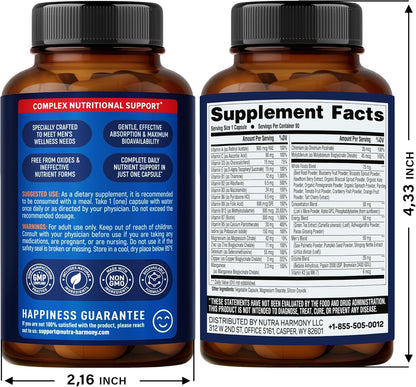Complete 46-in-1 Multivitamin for Men | 90 Capsules, 90-Day Supply