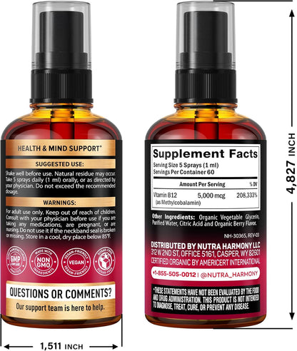 USDA Organic Vitamin B12 Spray