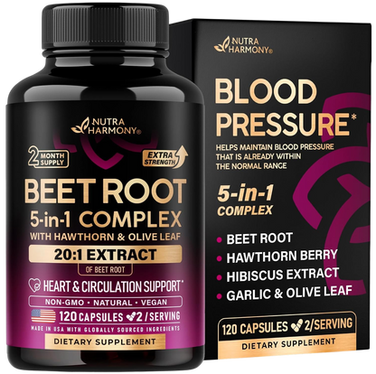 Beet Root 5-in-1 Complex Capsules for Heart & Circulation Support