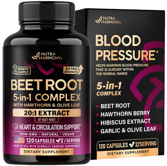 Beet Root 5-in-1 Complex Capsules for Heart & Circulation Support