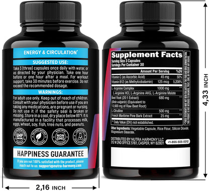 Nitric Oxide Booster Supplement: 6-in-1 complex