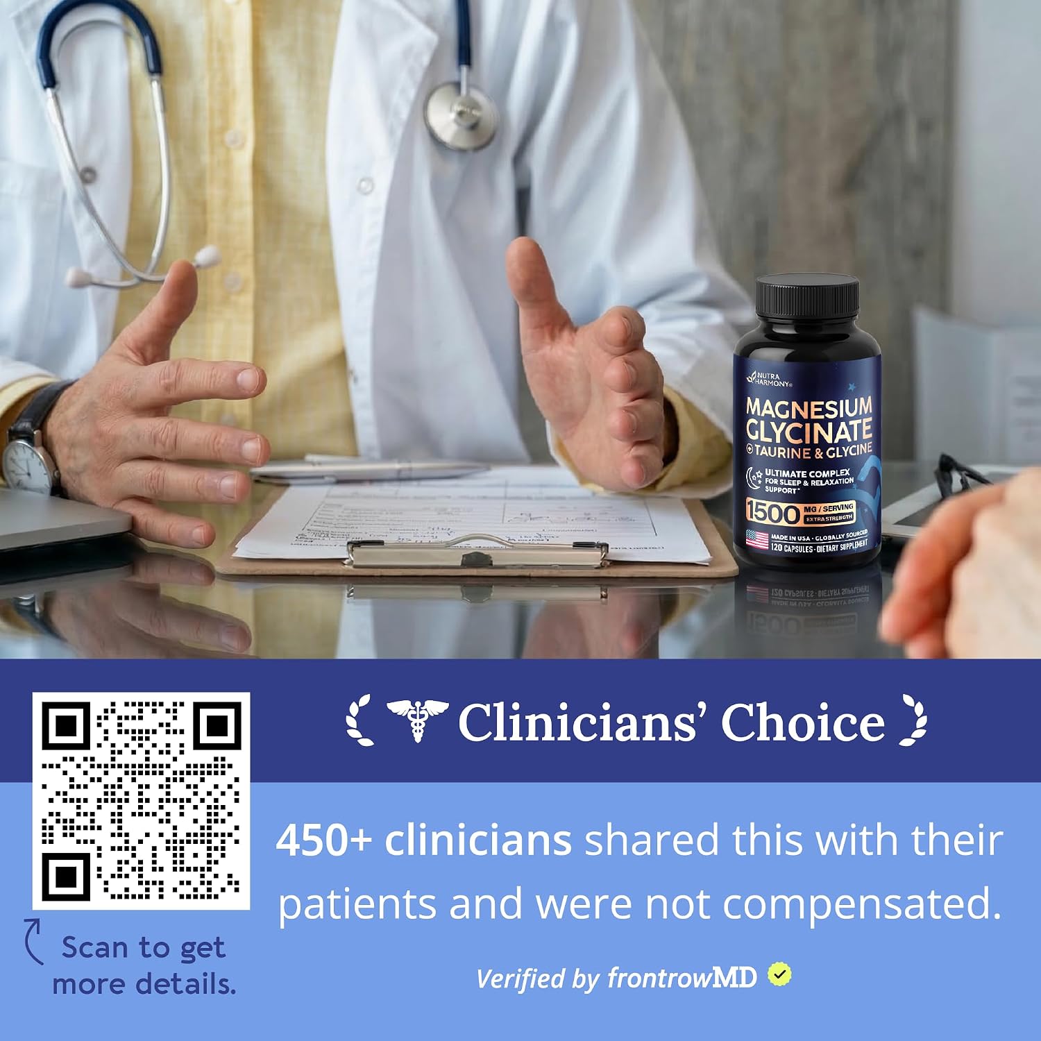 Magnesium Glycinate for Sleep with Taurine & Glycine 1500 mg