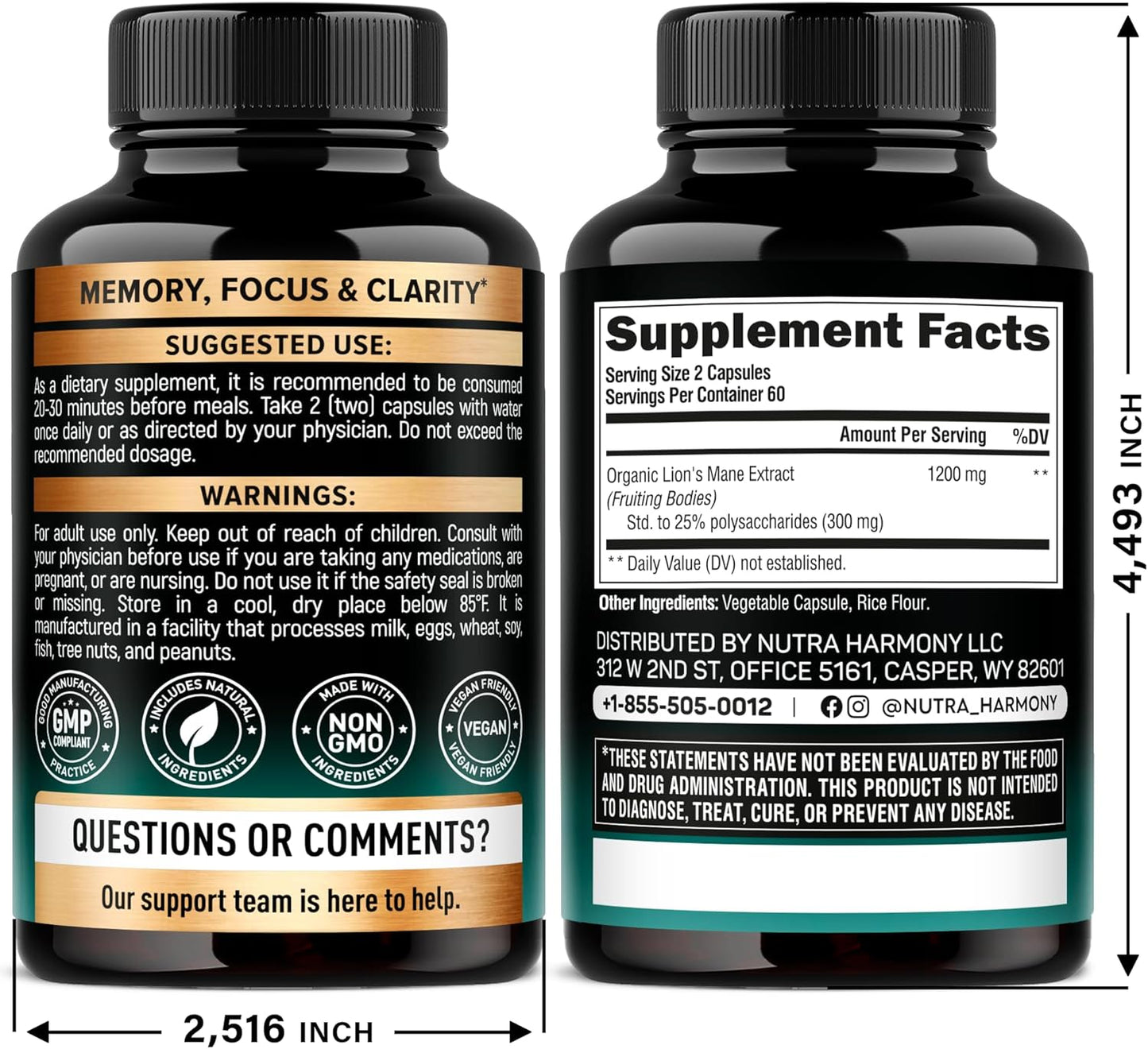Lion's Mane Supplement Capsules