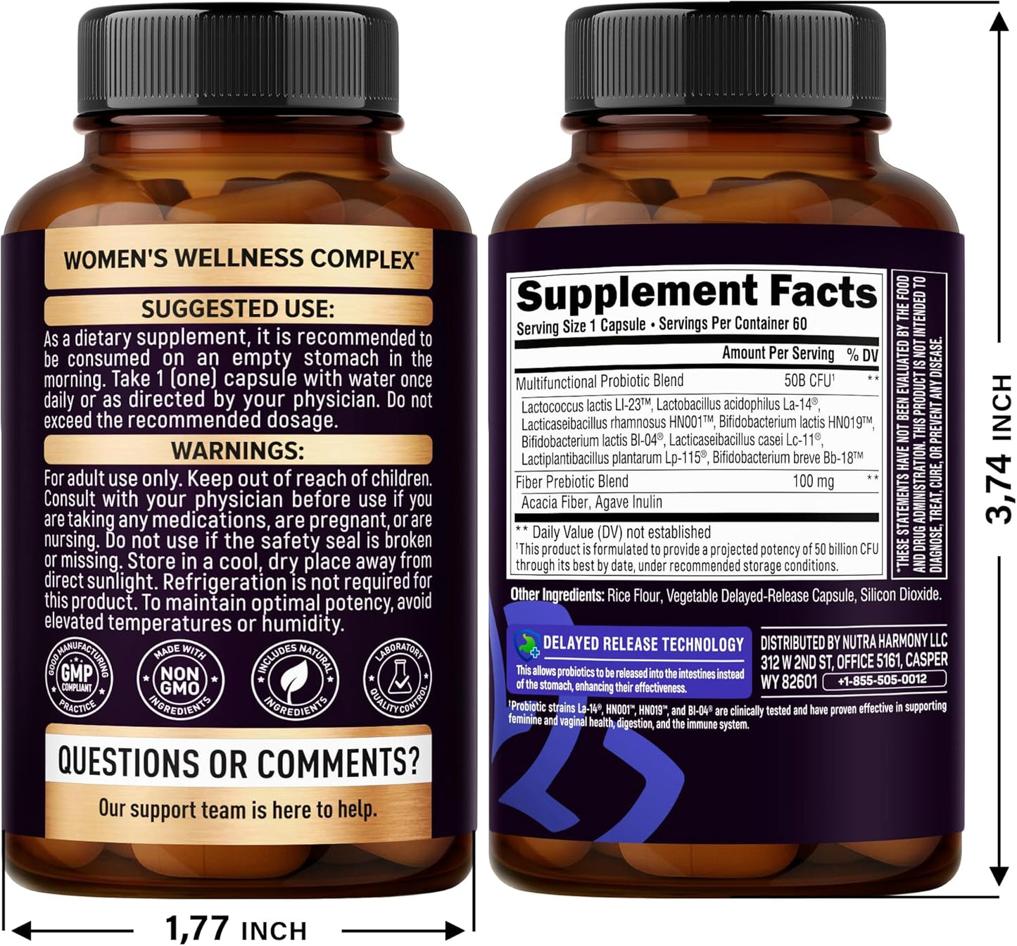 Probiotics for Women with Prebiotics & Fiber