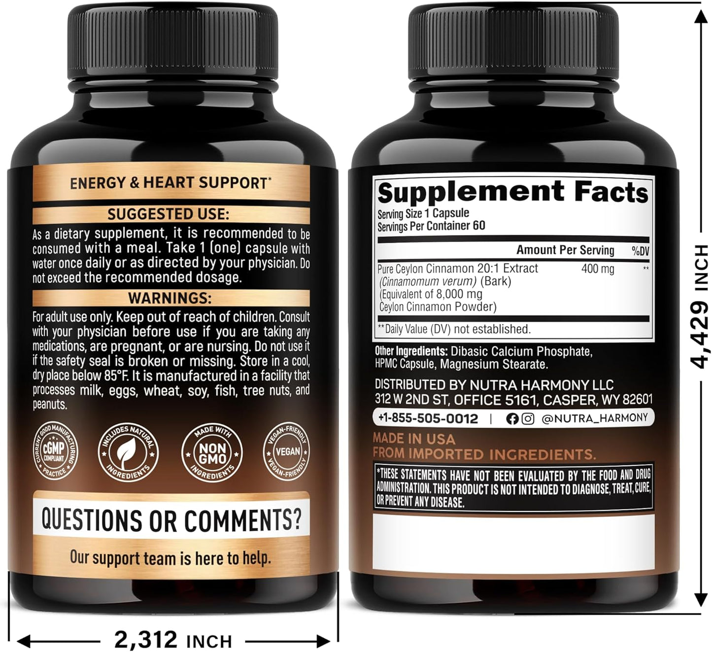 Ceylon Cinnamon 20:1 Extract | Extra Strength Capsules