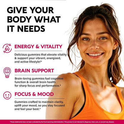 Sugar-free Vitamin B-Complex Gummies with Vitamin B12