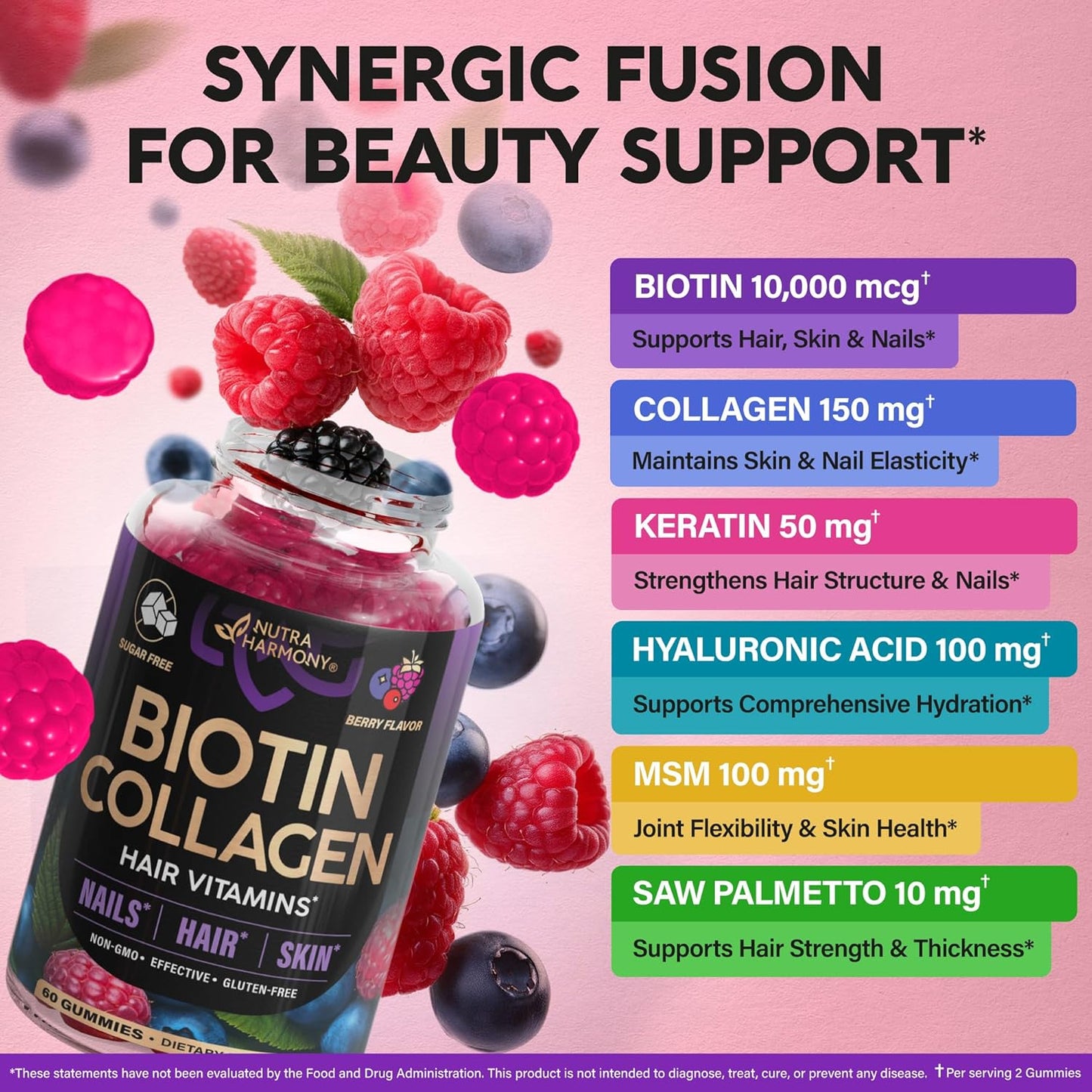Biotin, Collagen & Keratin | Hair, Skin & Nails Gummies