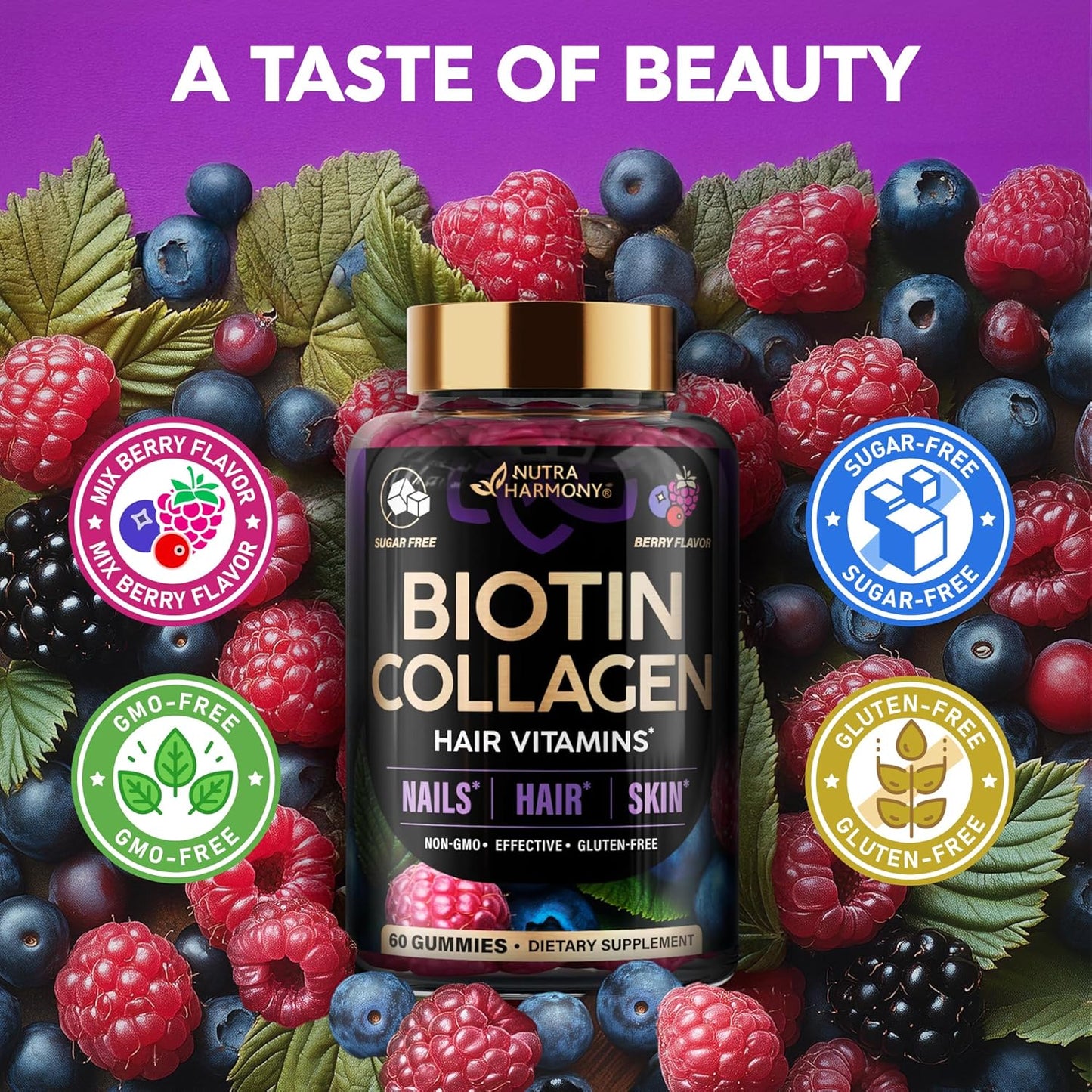 Biotin, Collagen & Keratin | Hair, Skin & Nails Gummies