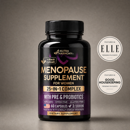 NutraHarmony Menopause Blend — 25-in-1 HRT Alternative for Mood Swings, Night Sweats & Midlife Weight