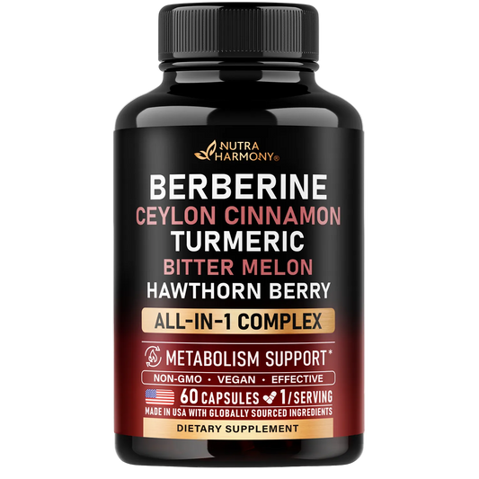 Berberine with Ceylon Cinnamon | Apple Cider Vinegar | Hawthorn Berry | Citrus Bergamot | Bitter Melon