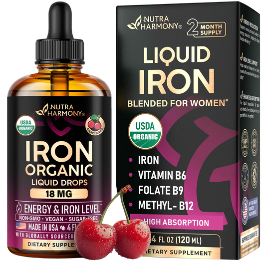 USDA Organic Iron Drops for Women
