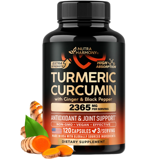 Turmeric Curcumin Supplement with Ginger & Black Pepper: Highly Bioavailable & Extra Strength