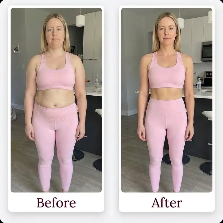 Before and after result photo