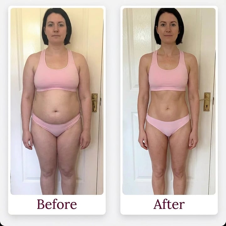 Before and after result photo