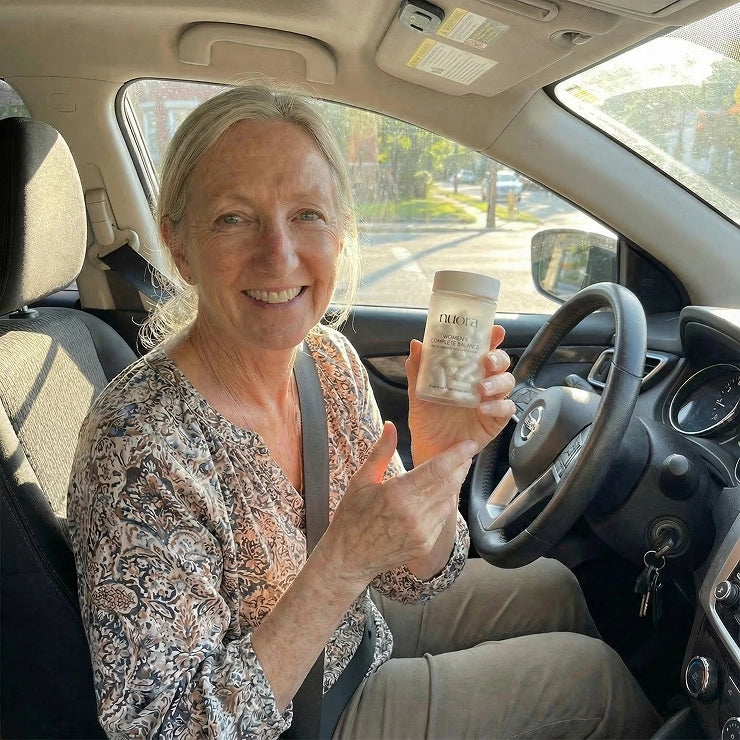 Marie Sullivan holding Nuora